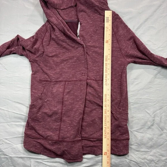 Lululemon Find Your Center Wrap Hoodie Berry Rust Red Womens 6 Athleisure - Picture 6 of 10